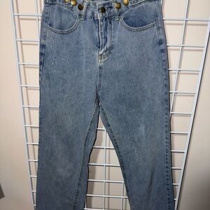 Vintage jeans with great button waist